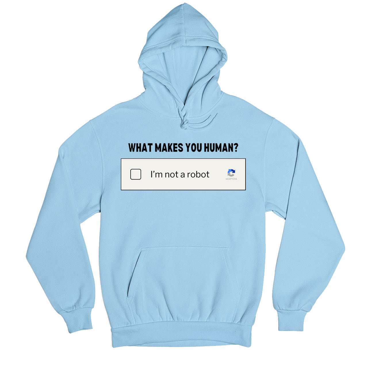 printed what makes you human hoodie hooded sweatshirt winterwear printed graphic stylish buy online india the banyan tee tbt men women girls boys unisex baby blue