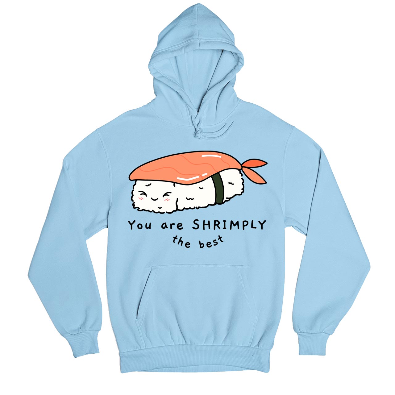 printed shrimply the best hoodie hooded sweatshirt winterwear printed graphic stylish buy online india the banyan tee tbt men women girls boys unisex baby blue