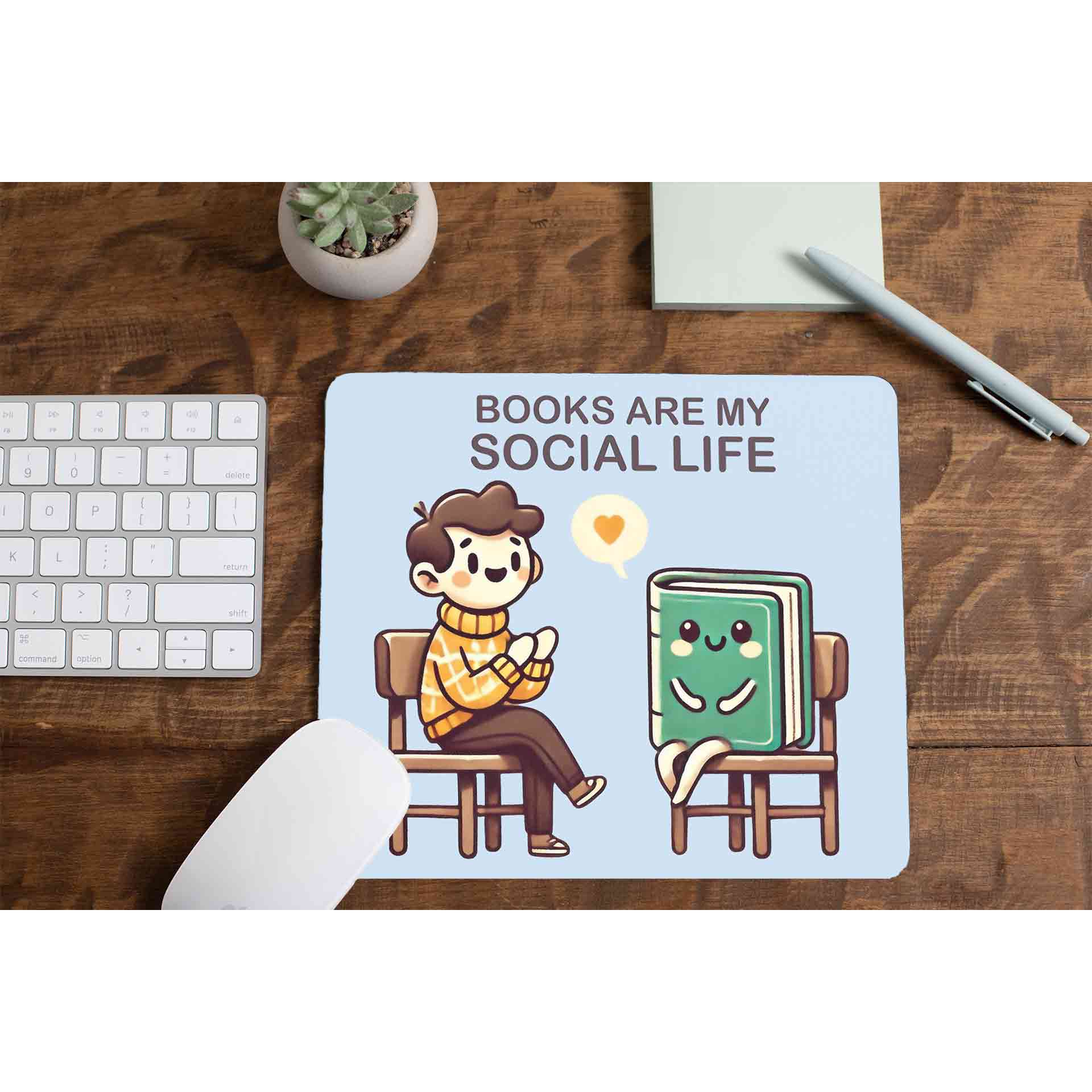 printed books are my social life mousepad logitech large anime printed graphic stylish buy online india the banyan tee tbt men women girls boys unisex  
