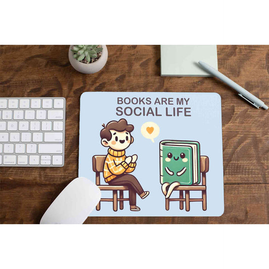 printed books are my social life mousepad logitech large anime printed graphic stylish buy online india the banyan tee tbt men women girls boys unisex  