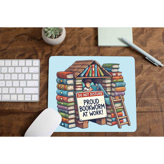 printed bookworm at work mousepad logitech large anime printed graphic stylish buy online india the banyan tee tbt men women girls boys unisex  