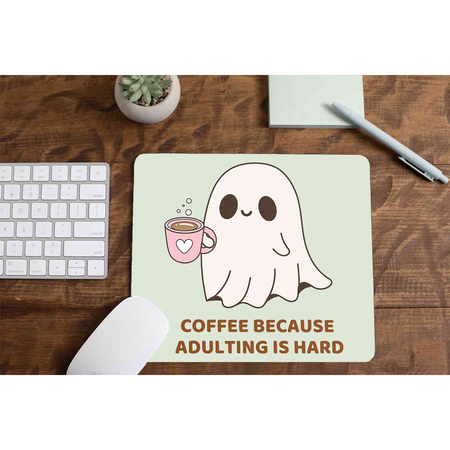 printed coffee because adulting is hard mousepad logitech large anime printed graphic stylish buy online india the banyan tee tbt men women girls boys unisex  