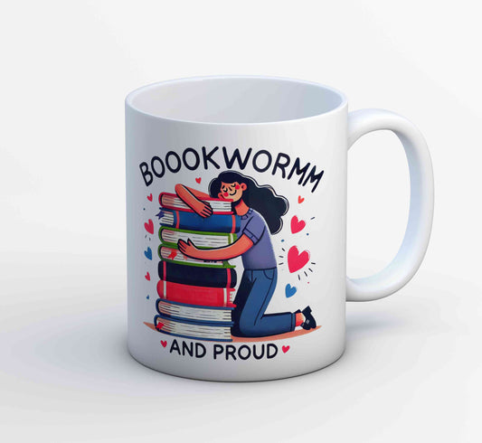 printed bookworm and proud mug coffee ceramic printed graphic stylish buy online india the banyan tee tbt men women girls boys unisex  
