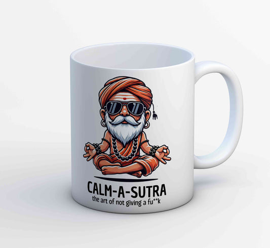 printed calm a sutra mug coffee ceramic printed graphic stylish buy online india the banyan tee tbt men women girls boys unisex  