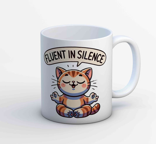 printed fluent in silence mug coffee ceramic printed graphic stylish buy online india the banyan tee tbt men women girls boys unisex  