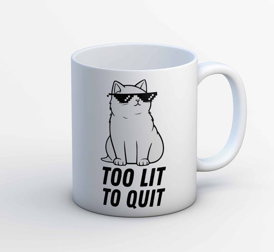 printed too lit to quit mug coffee ceramic printed graphic stylish buy online india the banyan tee tbt men women girls boys unisex  