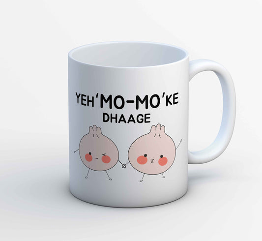 printed mo mo ke dhaage mug coffee ceramic printed graphic stylish buy online india the banyan tee tbt men women girls boys unisex  