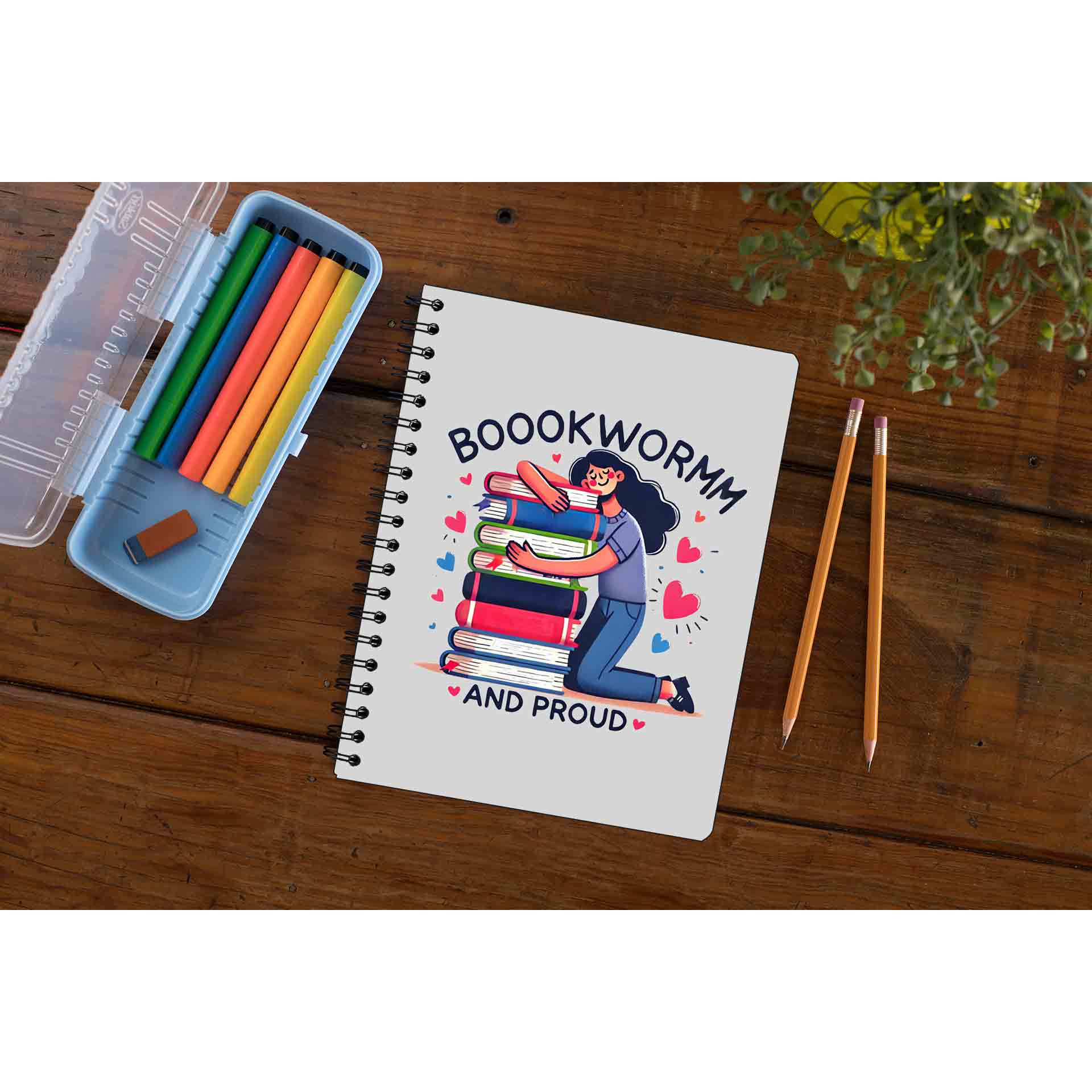 printed bookworm and proud notebook notepad diary buy online india the banyan tee tbt unruled