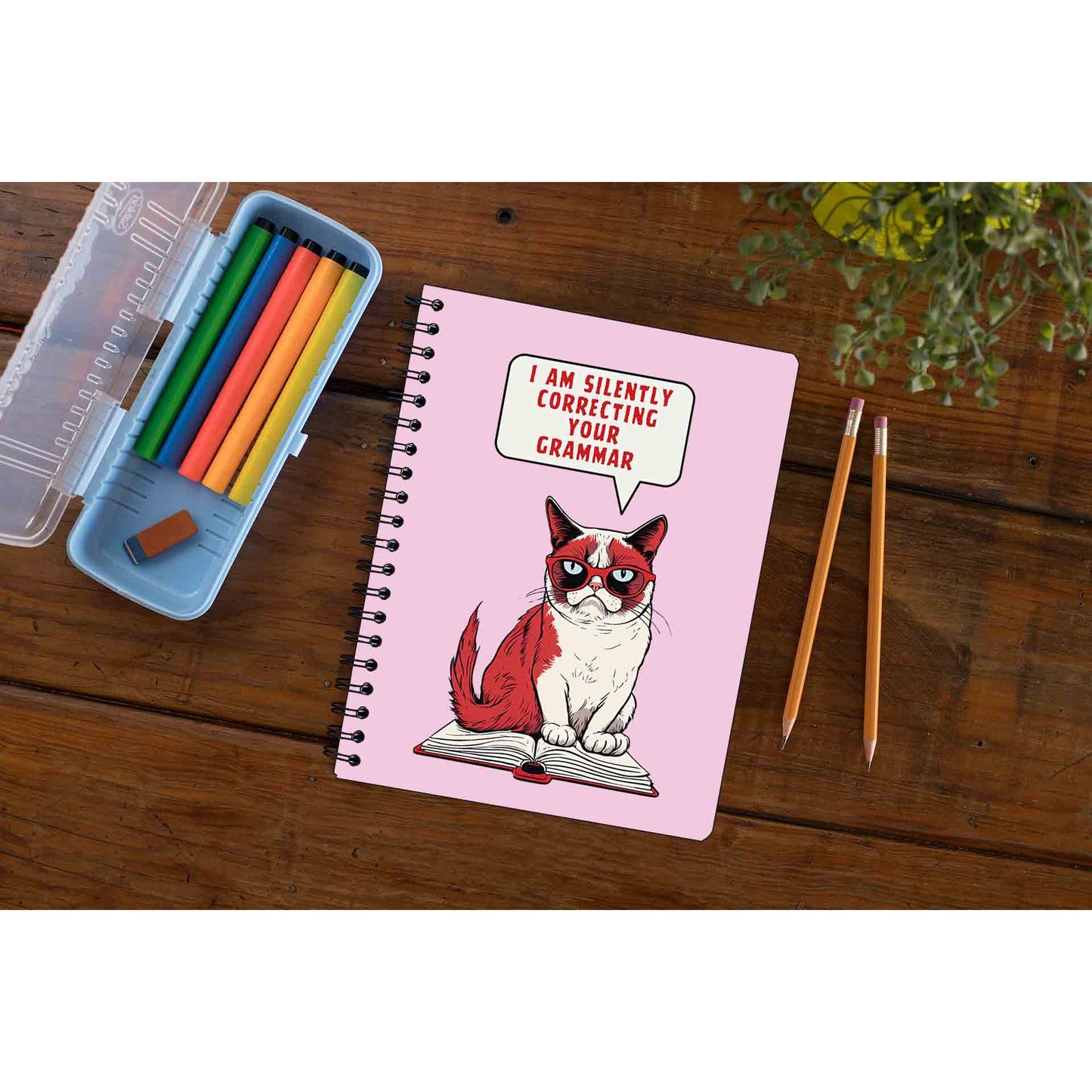 printed silently correcting your grammar notebook notepad diary buy online india the banyan tee tbt unruled