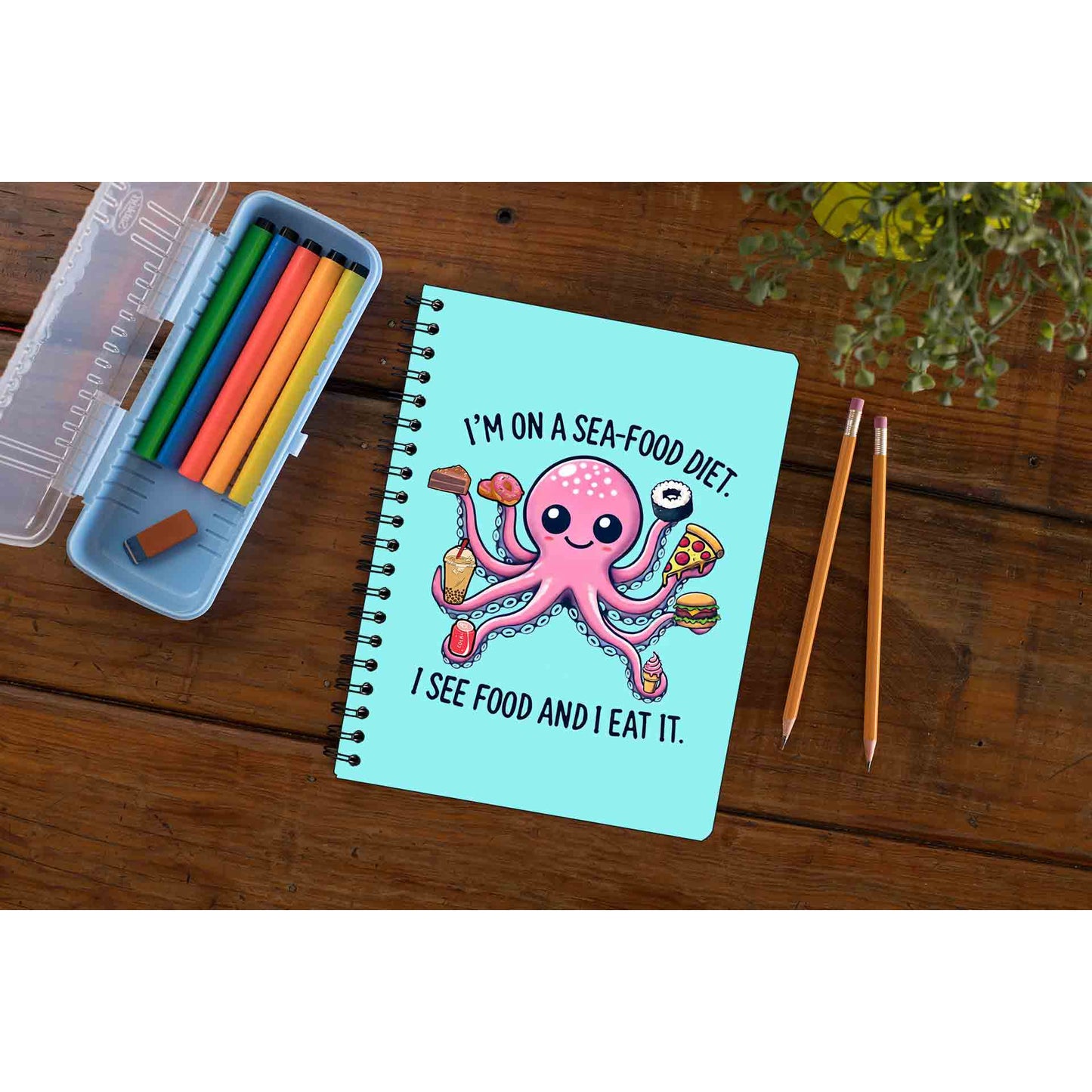 printed see food diet notebook notepad diary buy online india the banyan tee tbt unruled