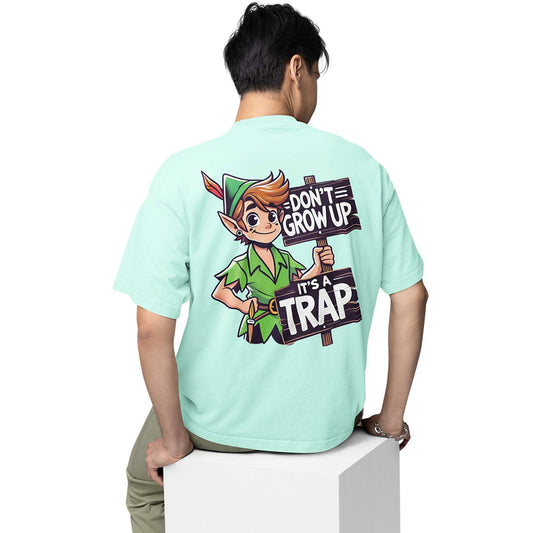 graphic printed oversized t shirt -  don't grow up mint green buy online india the banyan tee tbt men women girls boys unisex 