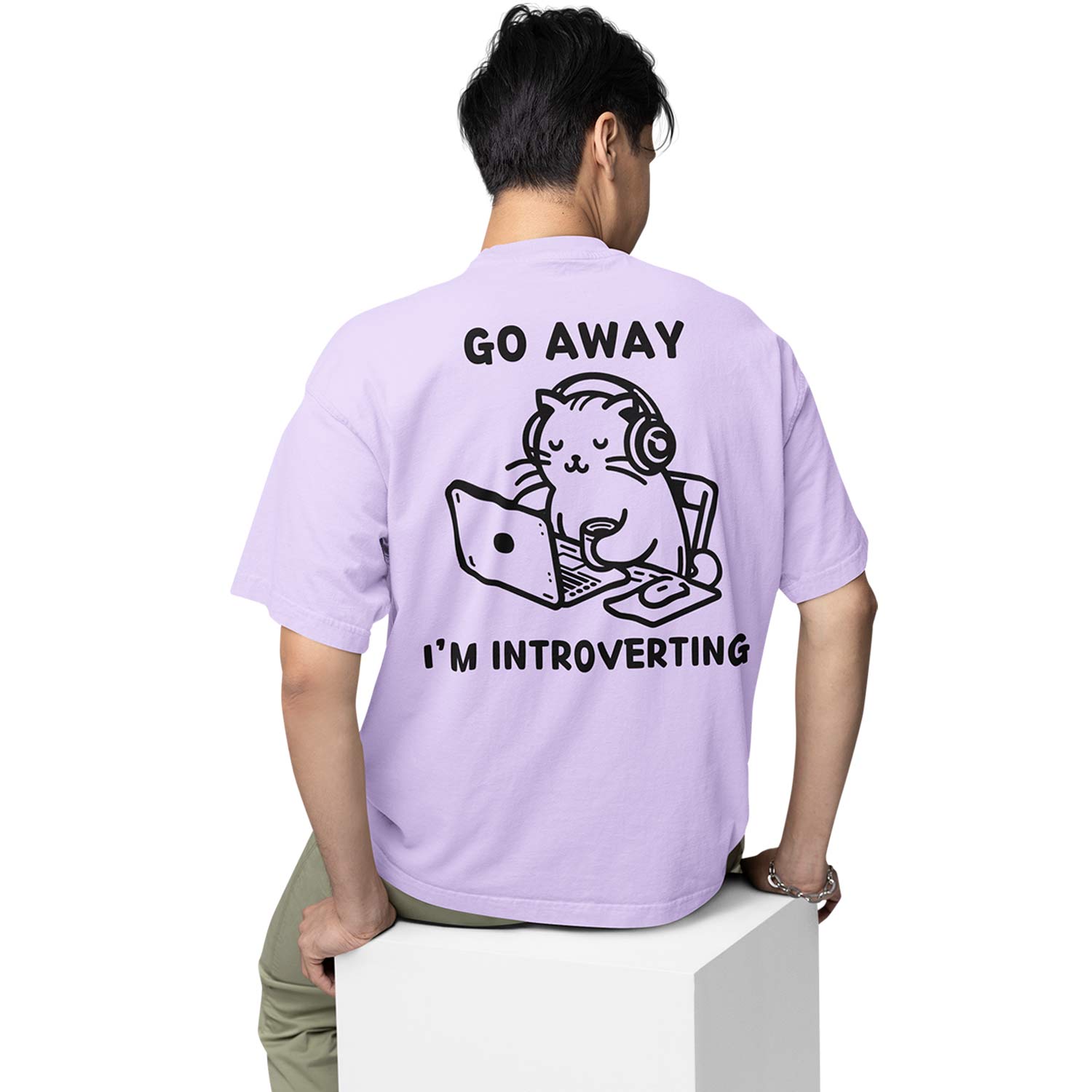graphic printed oversized t shirt - introverting lavender buy online india the banyan tee tbt men women girls boys unisex 