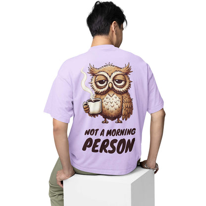 graphic printed oversized t shirt - not a morning person lavender buy online india the banyan tee tbt men women girls boys unisex 