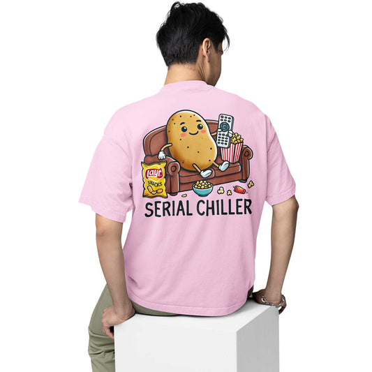 graphic printed oversized t shirt - serial chiller baby pink buy online india the banyan tee tbt men women girls boys unisex 