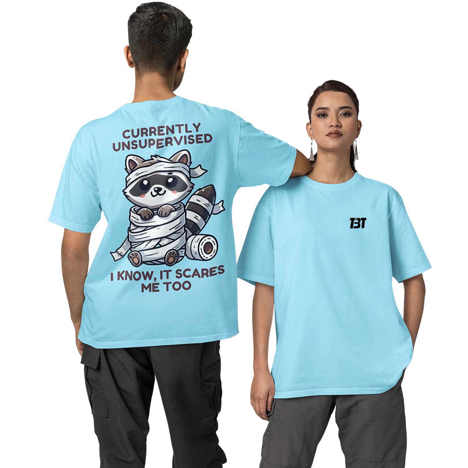 graphic printed oversized t shirt - currently unsupervised baby blue buy online india the banyan tee tbt men women girls boys unisex 