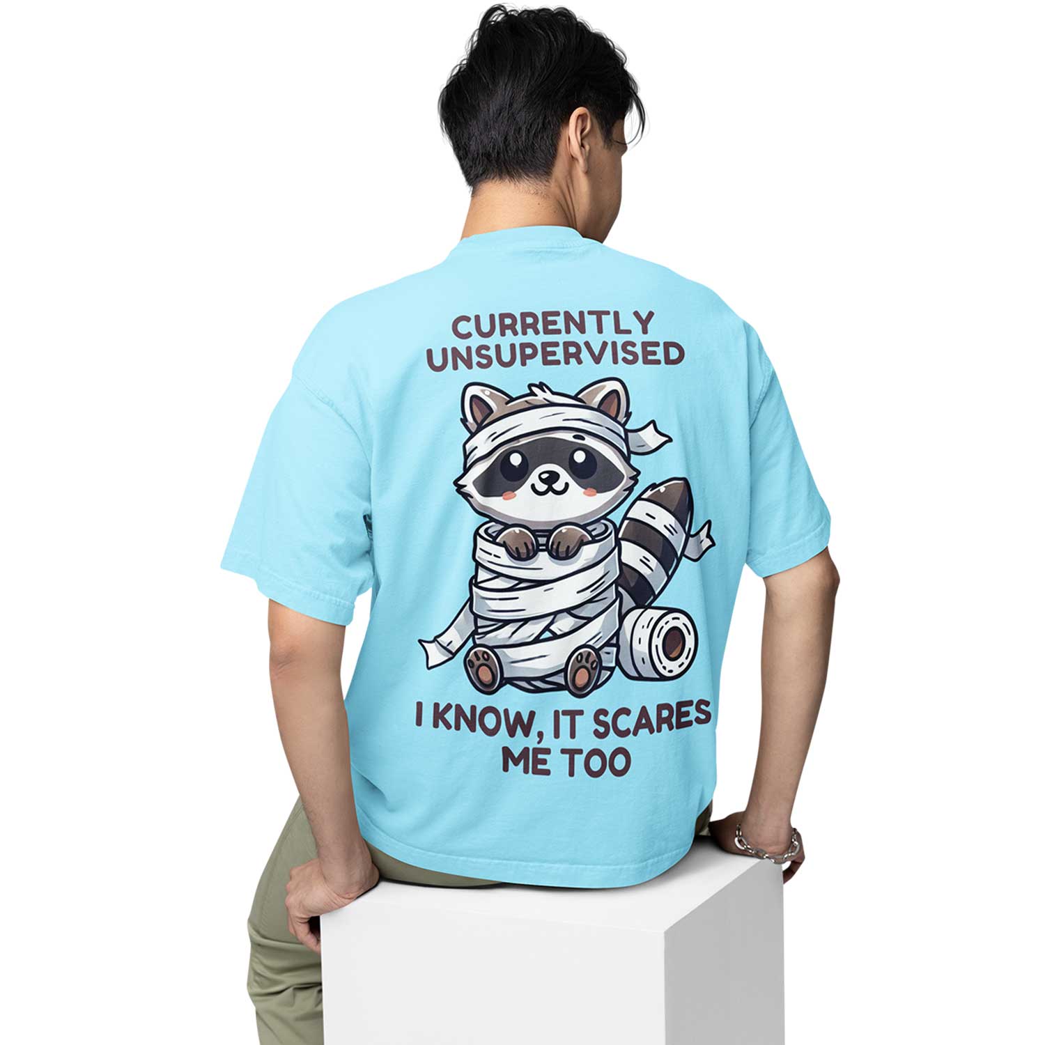 graphic printed oversized t shirt - currently unsupervised baby blue buy online india the banyan tee tbt men women girls boys unisex 