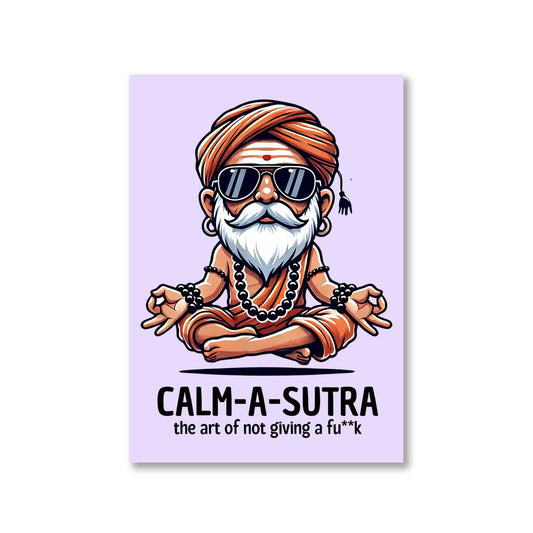 printed calm a sutra poster wall art buy online india the banyan tee tbt a4