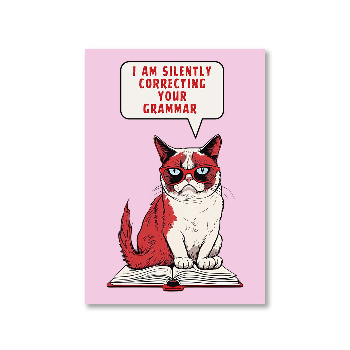 printed silently correcting your grammar poster wall art buy online india the banyan tee tbt a4