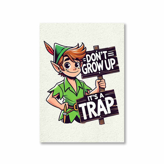 printed don't grow up poster wall art buy online india the banyan tee tbt a4