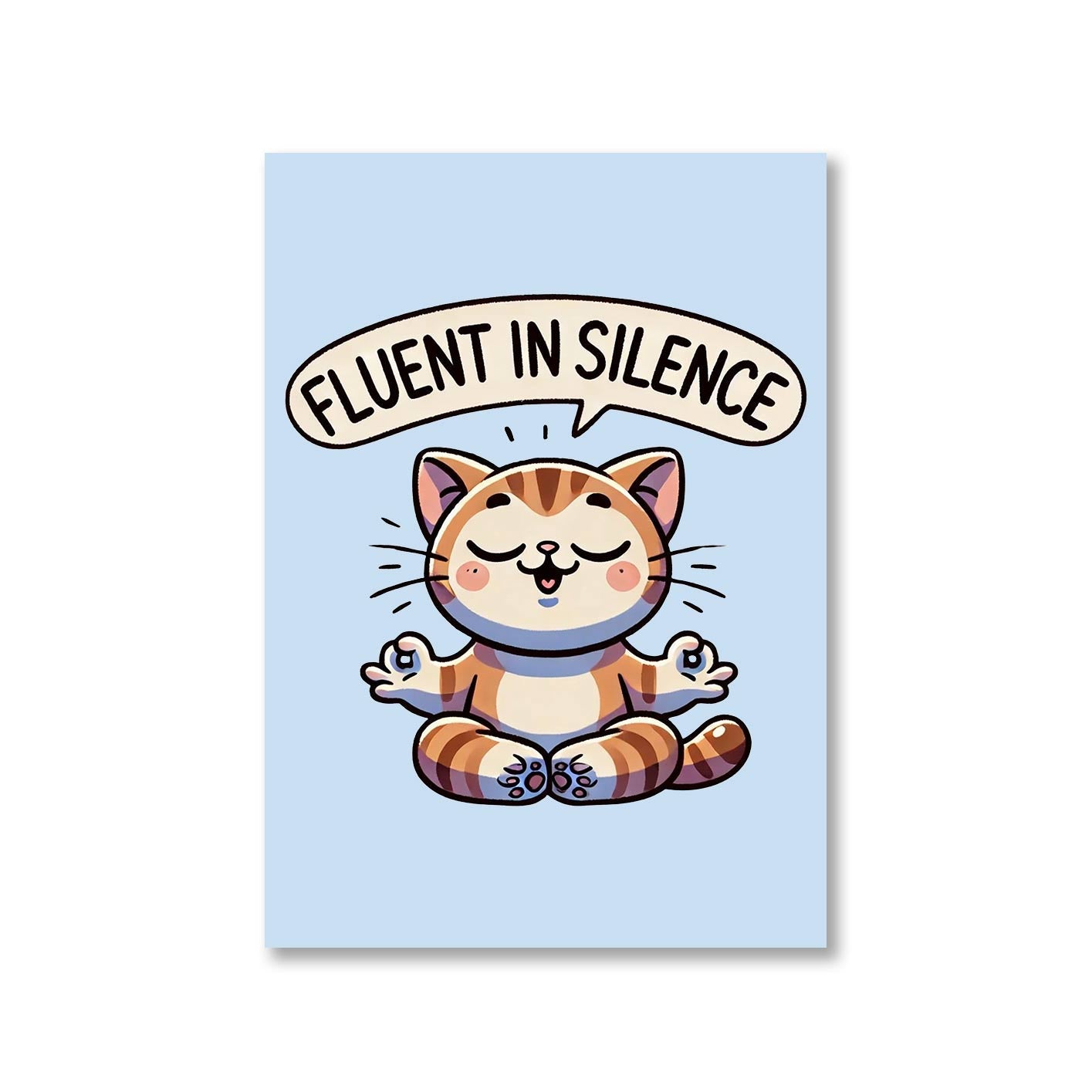 printed fluent in silence poster wall art buy online india the banyan tee tbt a4