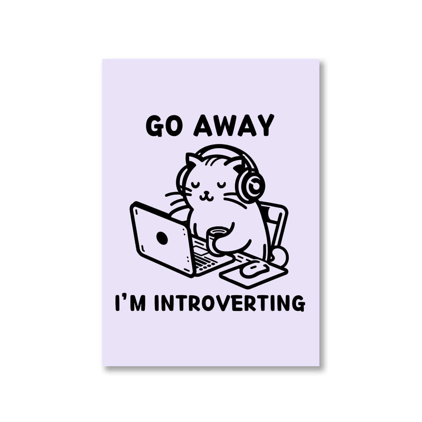 printed introverting poster wall art buy online india the banyan tee tbt a4