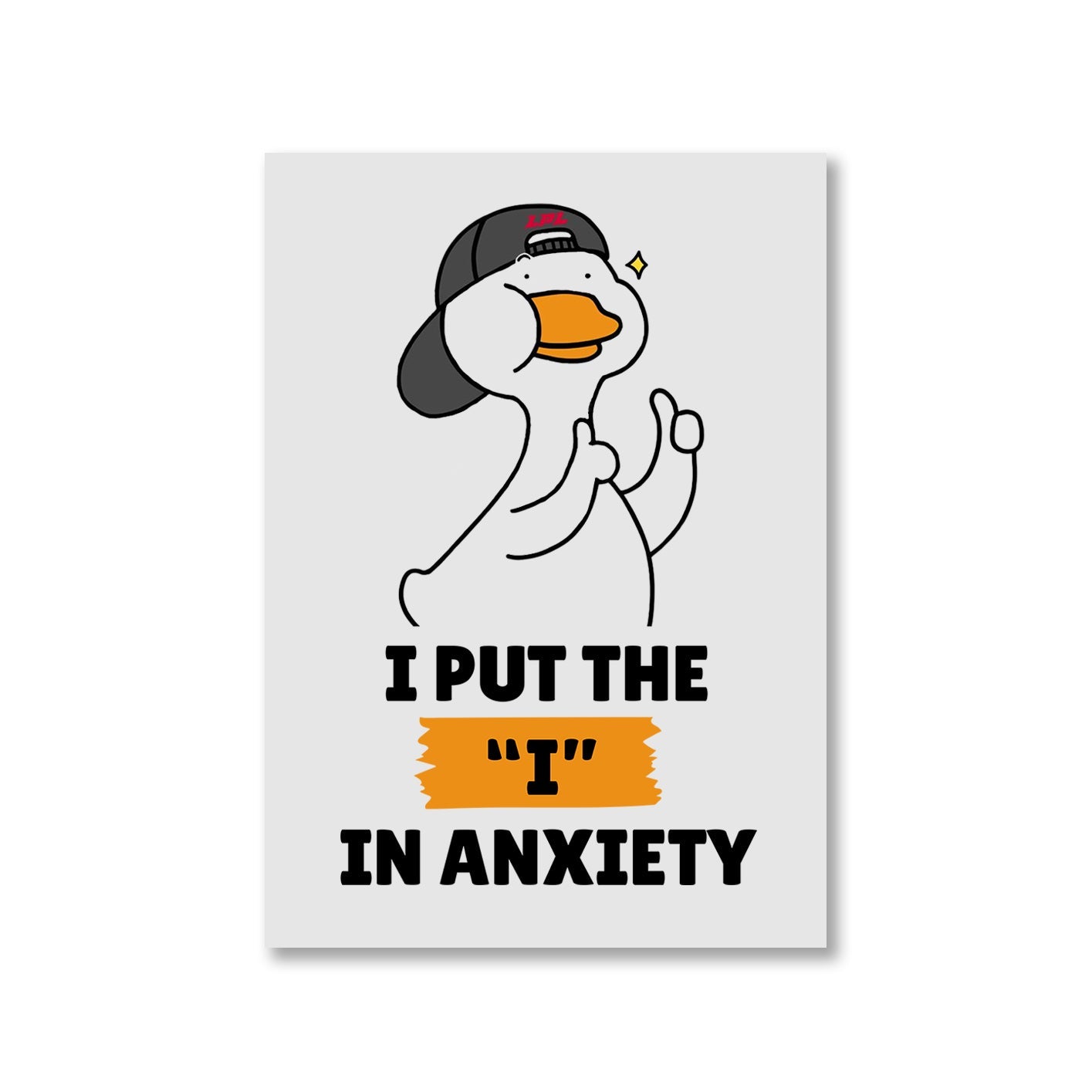 printed i in anxiety poster wall art buy online india the banyan tee tbt a4