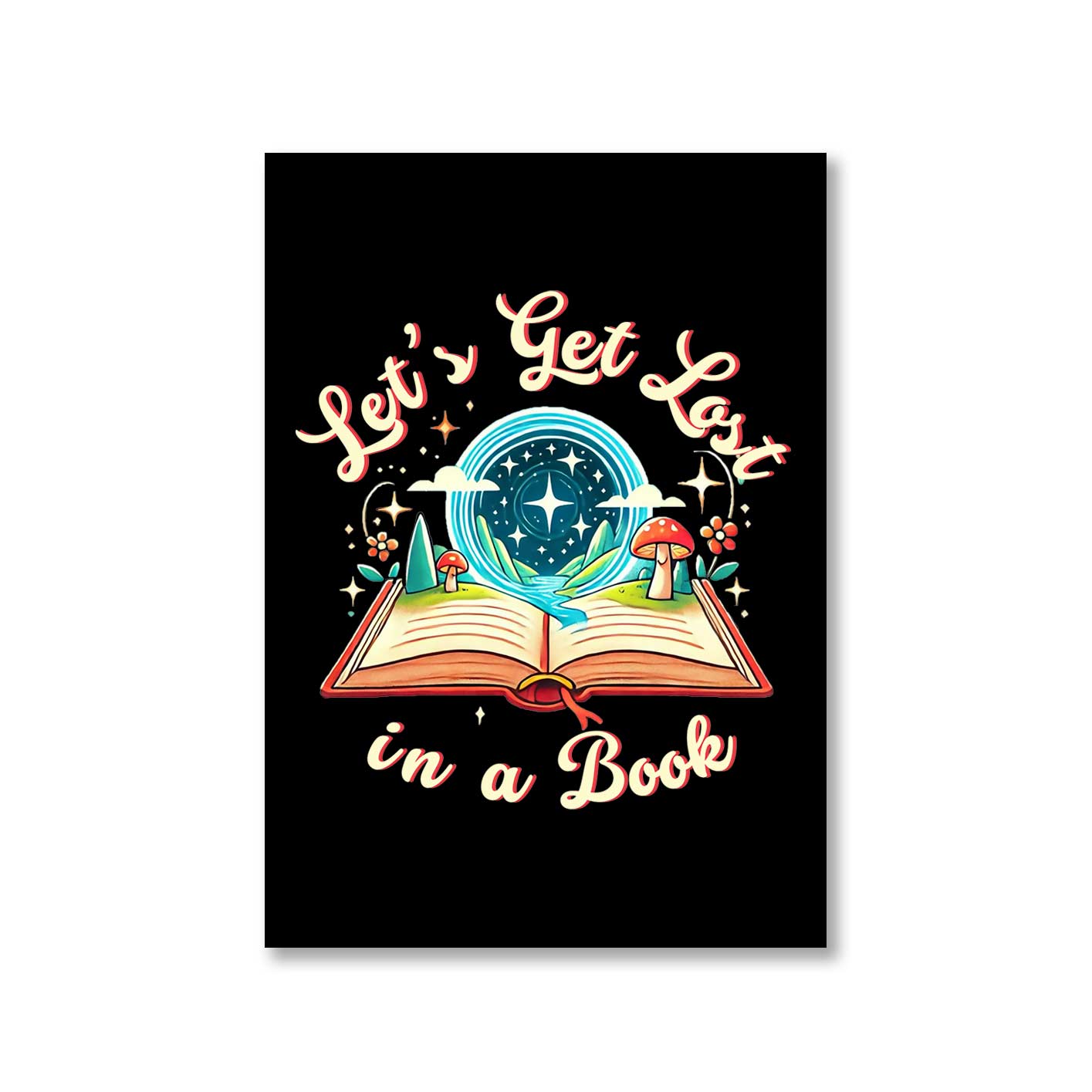 printed let's get lost poster wall art buy online india the banyan tee tbt a4