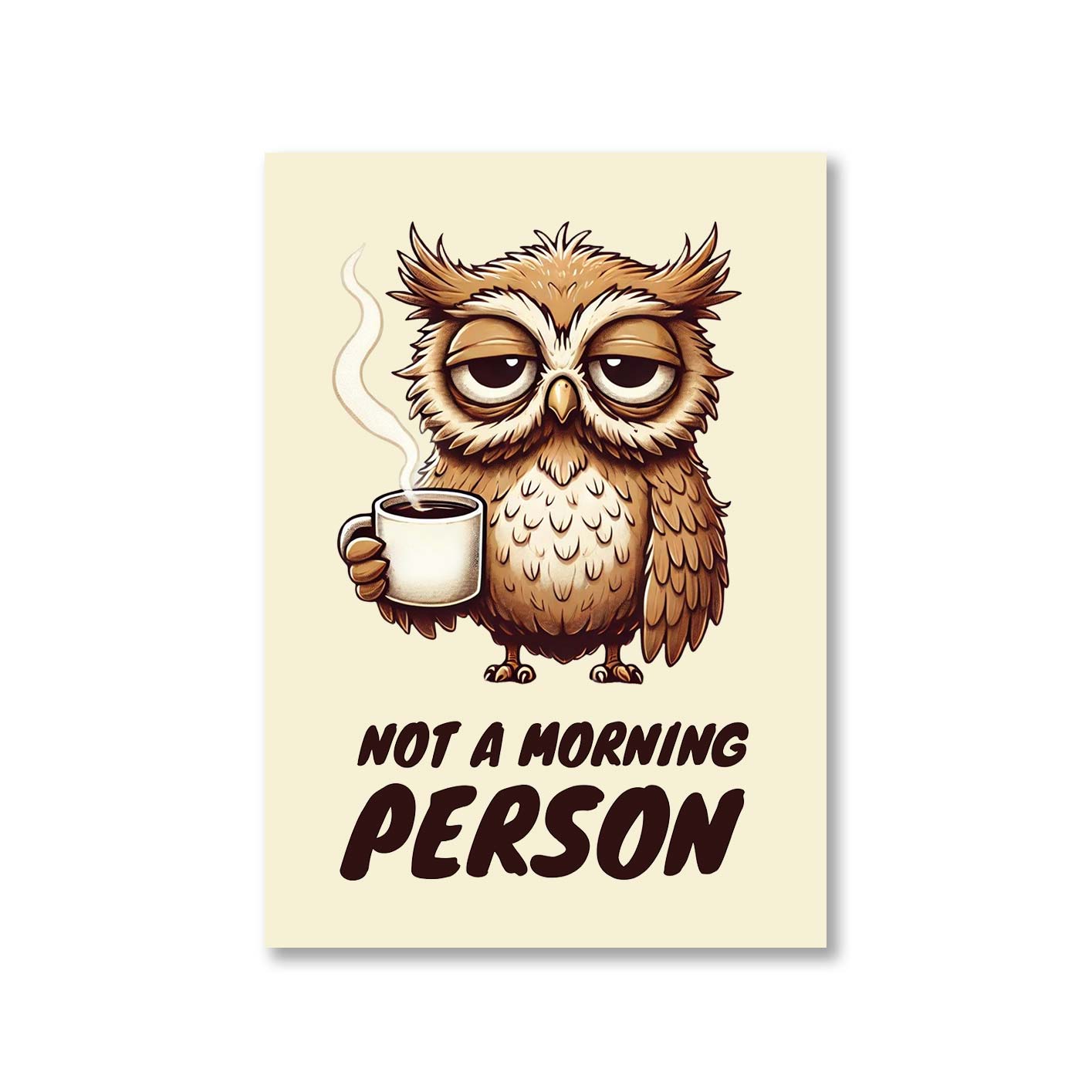 printed not a morning person poster wall art buy online india the banyan tee tbt a4