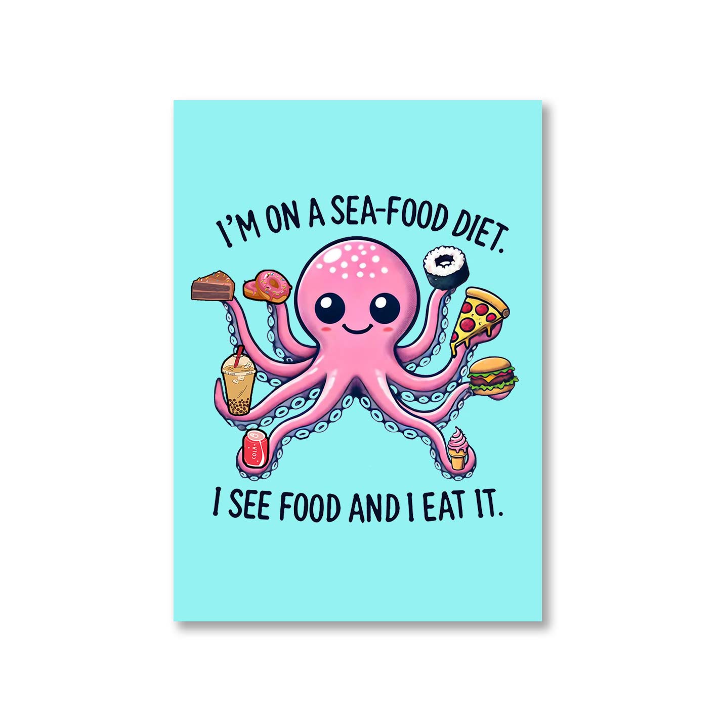 printed see food diet poster wall art buy online india the banyan tee tbt a4