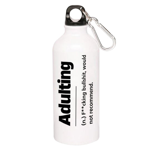 printed adulting sipper steel water bottle flask gym shaker printed graphic stylish buy online india the banyan tee tbt men women girls boys unisex