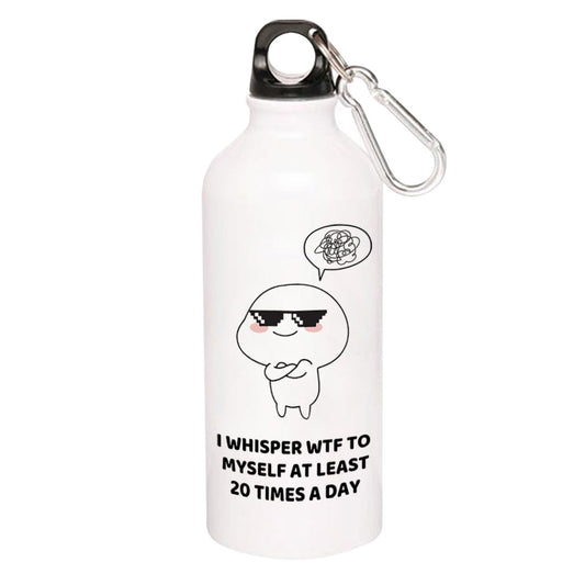 printed 20 times a day sipper steel water bottle flask gym shaker printed graphic stylish buy online india the banyan tee tbt men women girls boys unisex