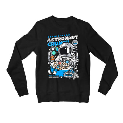 printed astro crunch sweatshirt upper winterwear printed graphic stylish buy online india the banyan tee tbt men women girls boys unisex black