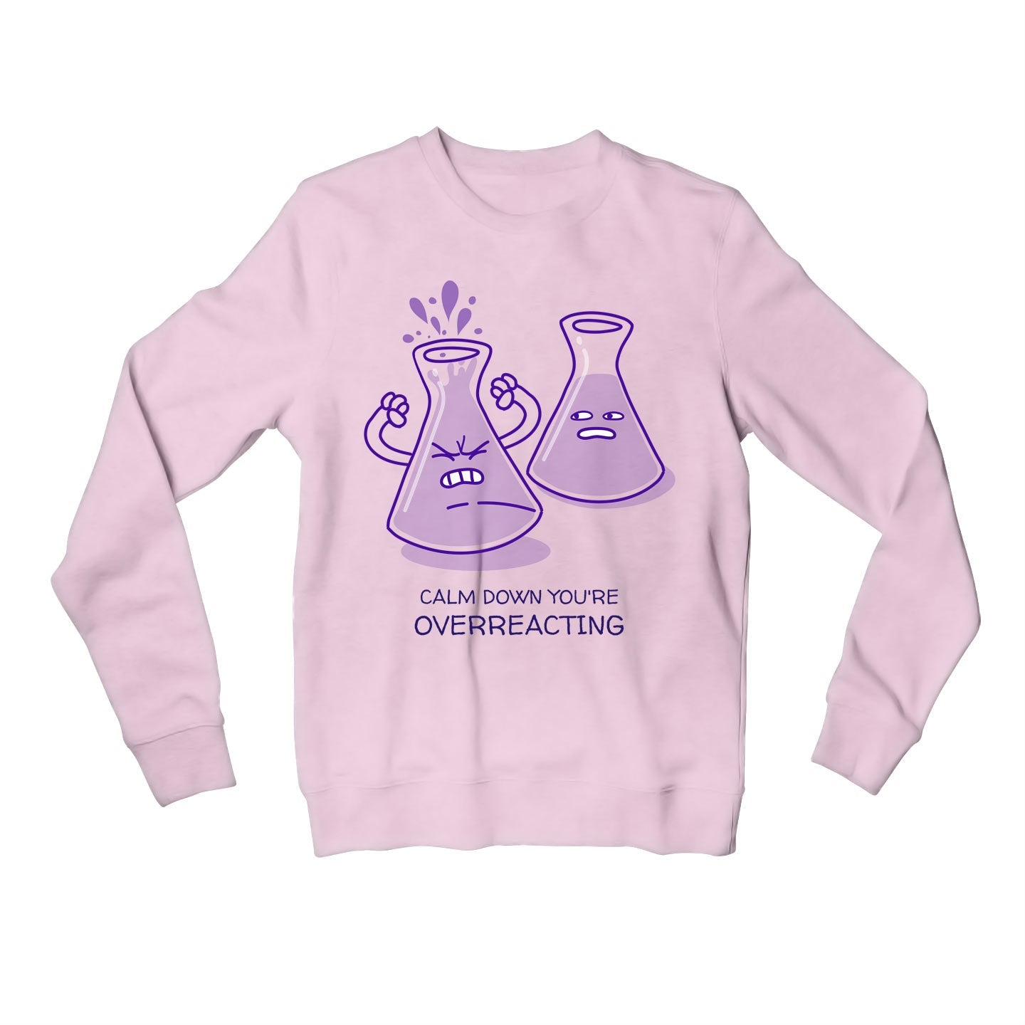 printed overreacting sweatshirt upper winterwear printed graphic stylish buy online india the banyan tee tbt men women girls boys unisex baby pink