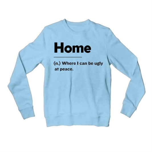 printed home is sweatshirt upper winterwear printed graphic stylish buy online india the banyan tee tbt men women girls boys unisex baby blue 