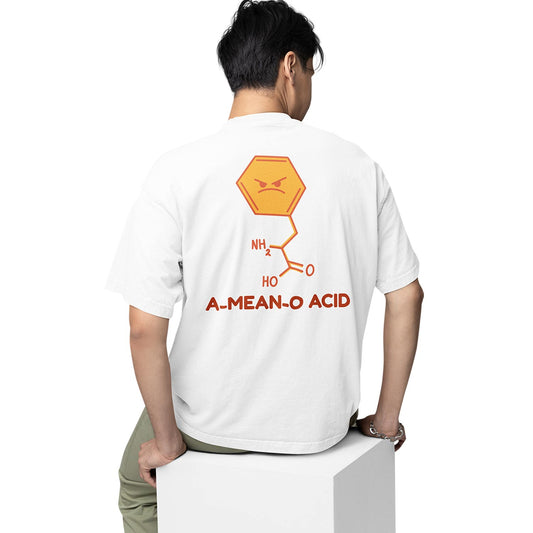 graphic printed oversized t shirt - a mean o acid white buy online india the banyan tee tbt men women girls boys unisex 