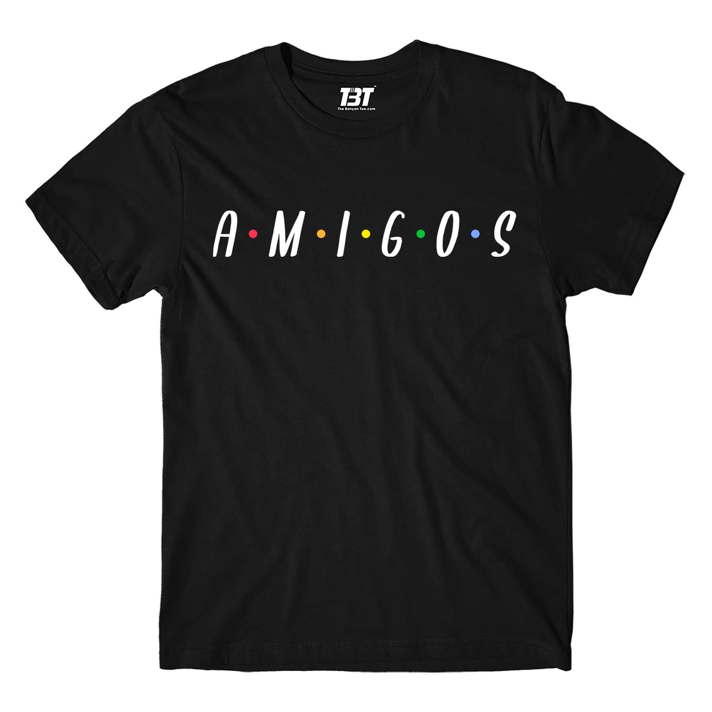 printed amigos t-shirt printed graphic stylish buy online india the banyan tee tbt men women girls boys unisex black