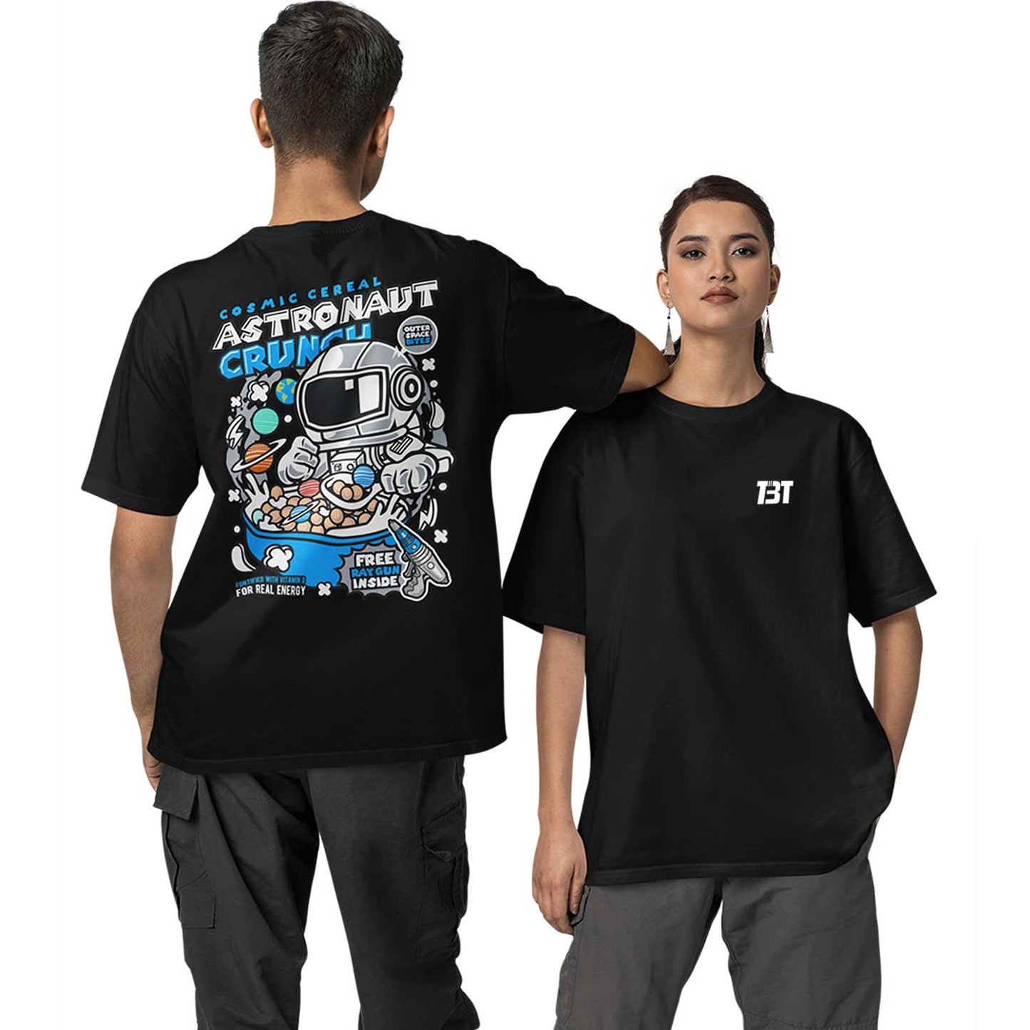 graphic printed oversized t shirt -  too astro crunch black buy online india the banyan tee tbt men women girls boys unisex 