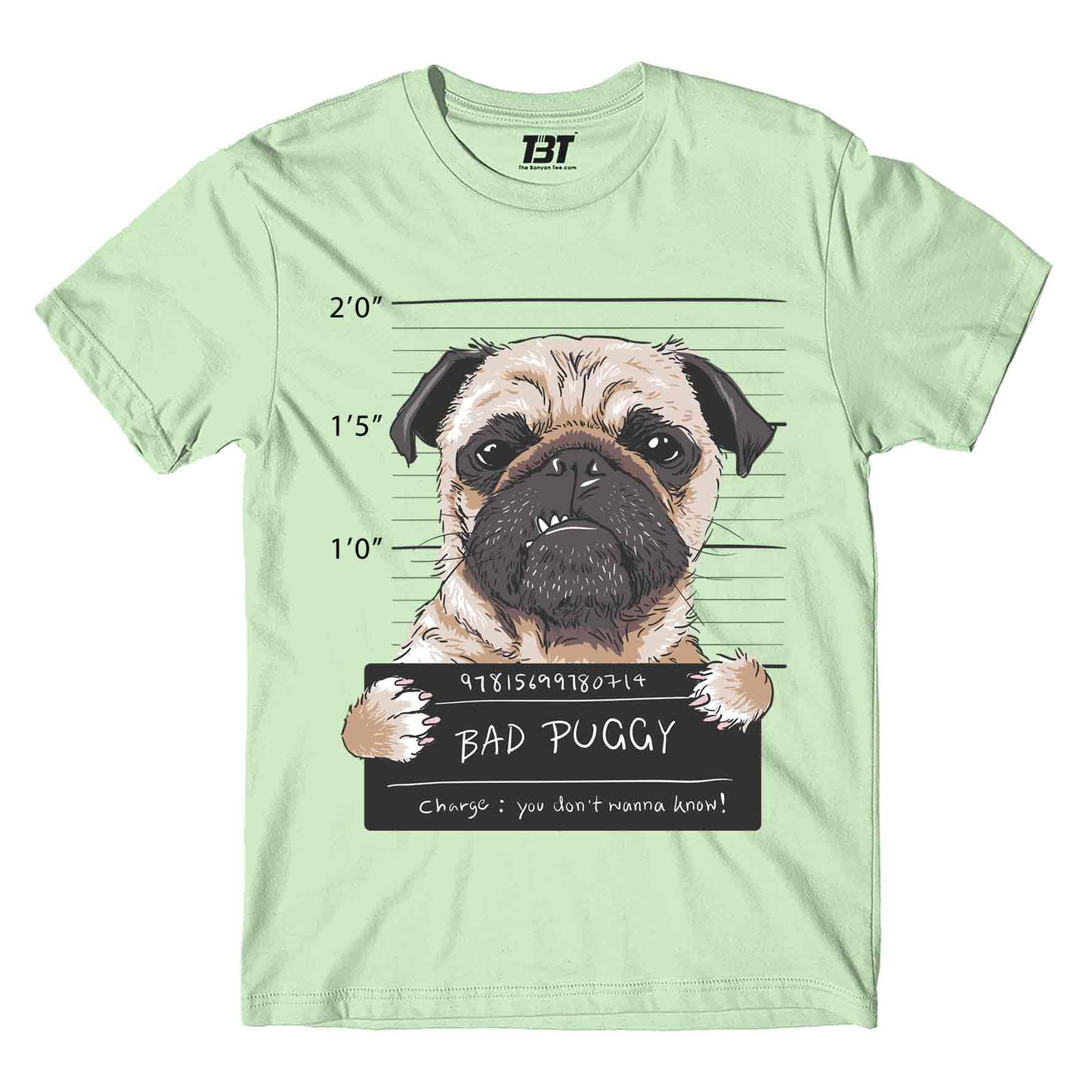 printed bad puggy t-shirt printed graphic stylish buy online india the banyan tee tbt men women girls boys unisex jade