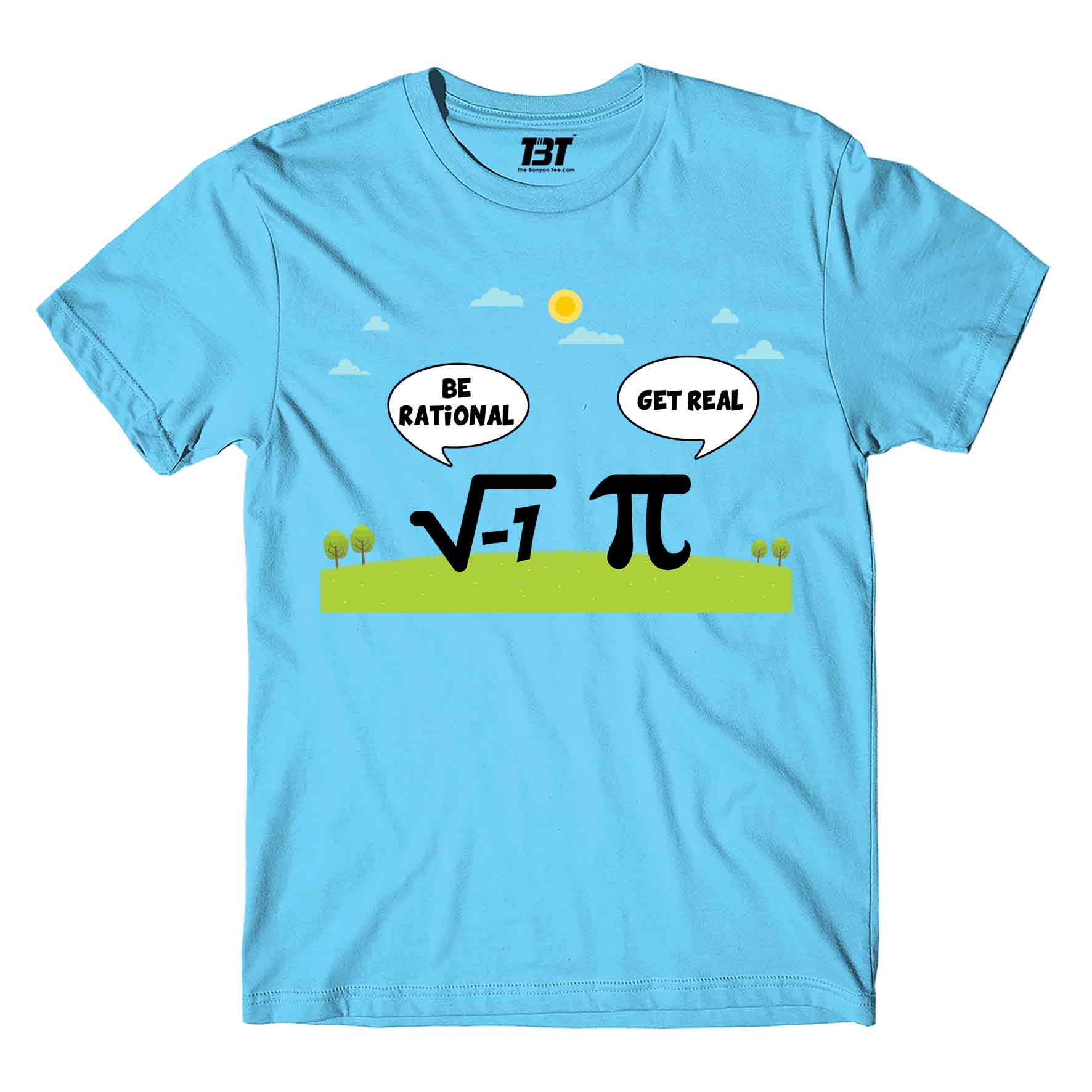 printed be rational t-shirt printed graphic stylish buy online india the banyan tee tbt men women girls boys unisex turquoise