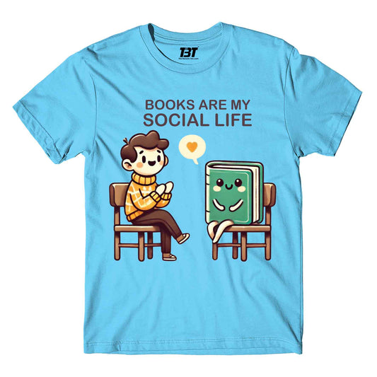 printed books are my social life t-shirt printed graphic stylish buy online india the banyan tee tbt men women girls boys unisex turquoise