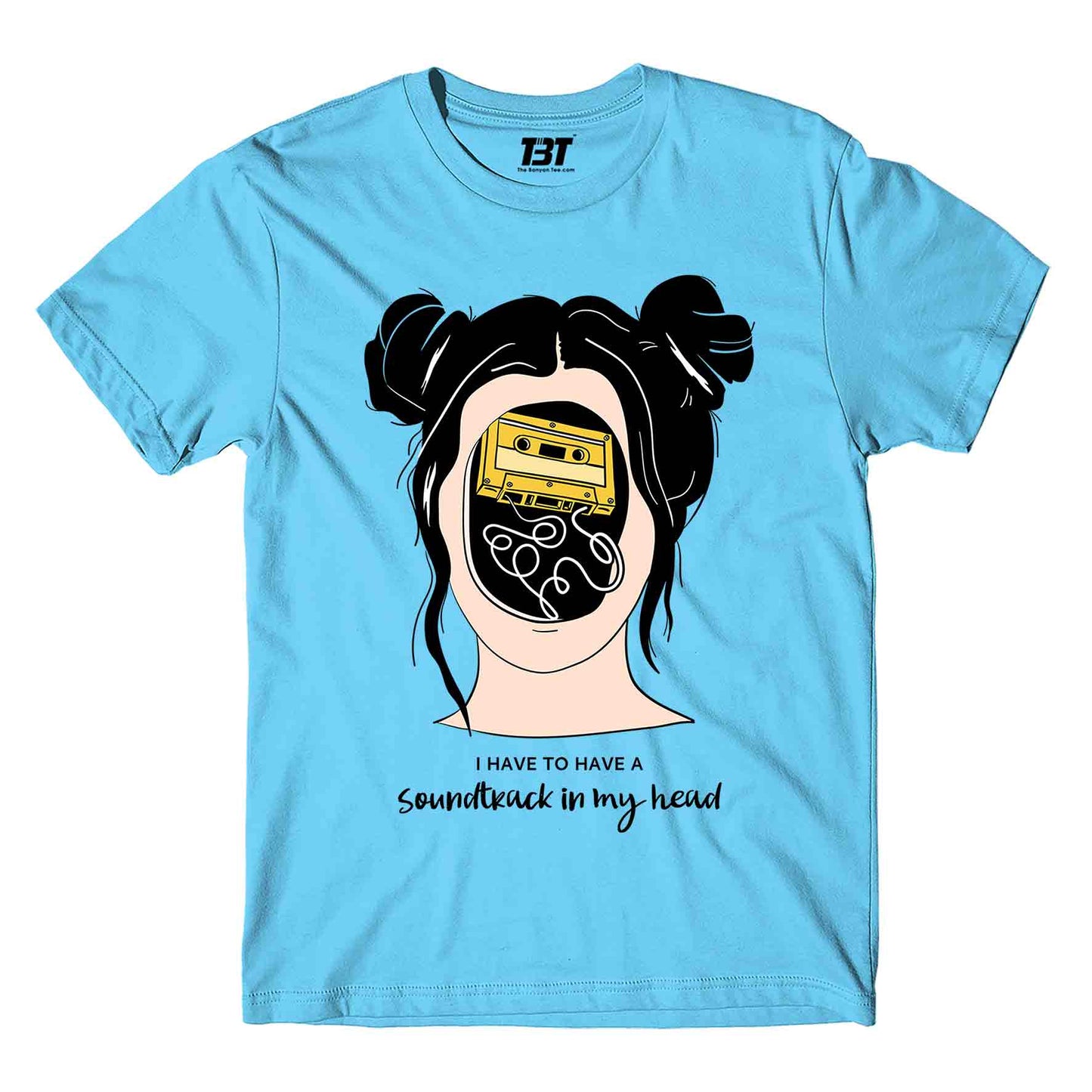 printed soundtrack in my head t-shirt printed graphic stylish buy online india the banyan tee tbt men women girls boys unisex turquoise