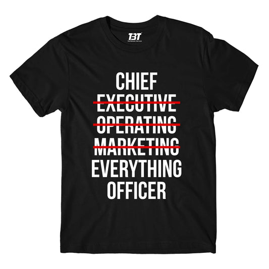 printed chief everything officer t-shirt printed graphic stylish buy online india the banyan tee tbt men women girls boys unisex black