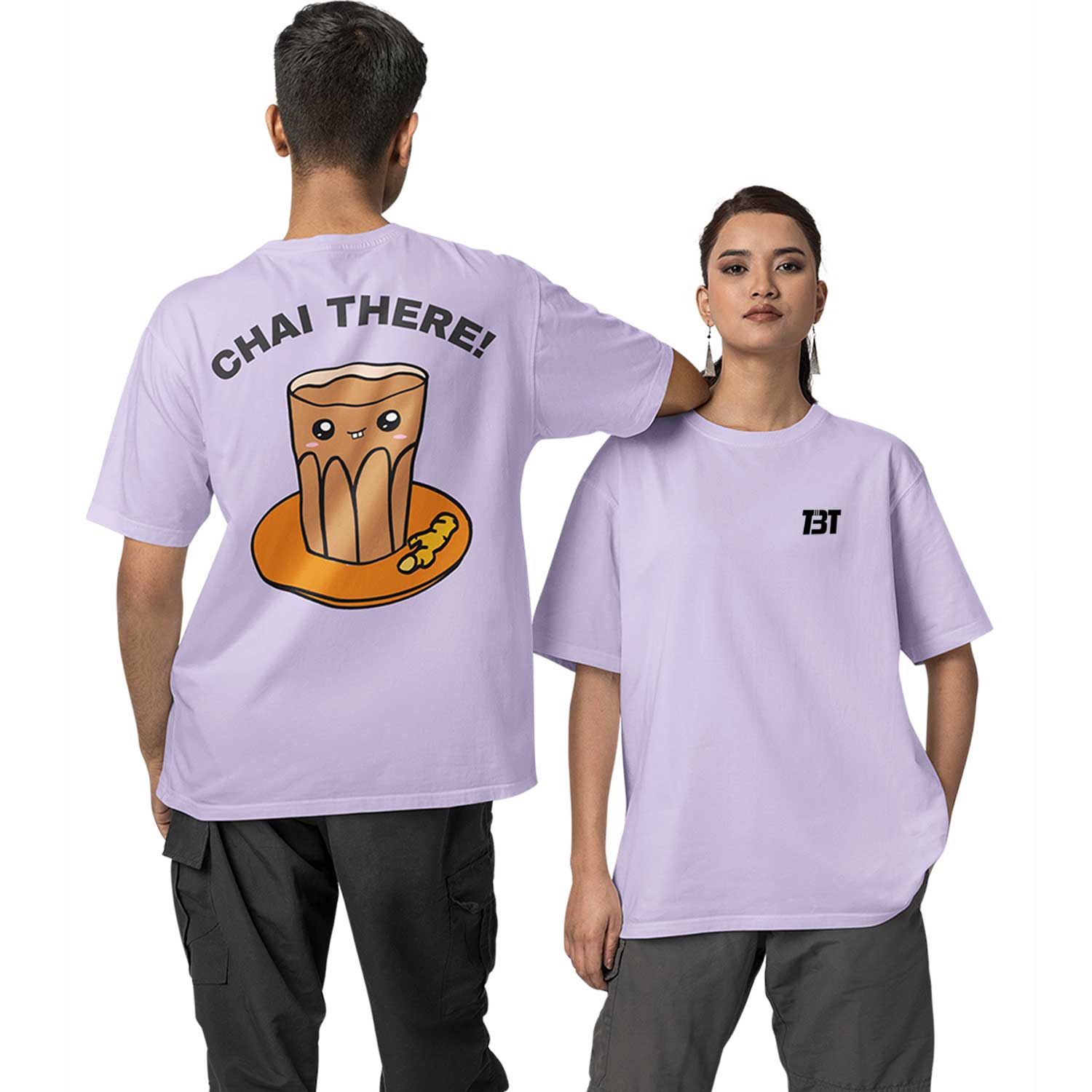 graphic printed oversized t shirt - chai there lavender buy online india the banyan tee tbt men women girls boys unisex 