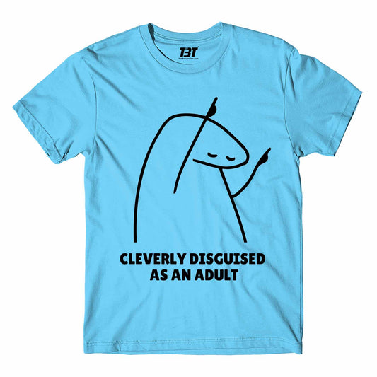 printed cleverly disguised as an adult t-shirt printed graphic stylish buy online india the banyan tee tbt men women girls boys unisex turquoise
