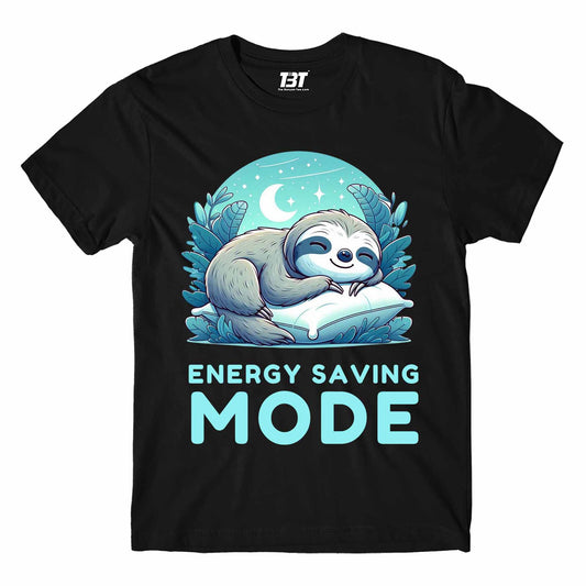 printed energy saving mode t-shirt printed graphic stylish buy online india the banyan tee tbt men women girls boys unisex black