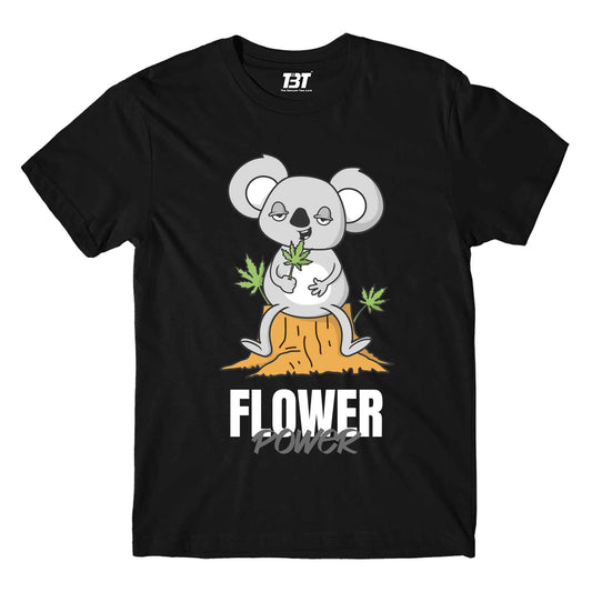 printed flower power t-shirt printed graphic stylish buy online india the banyan tee tbt men women girls boys unisex black