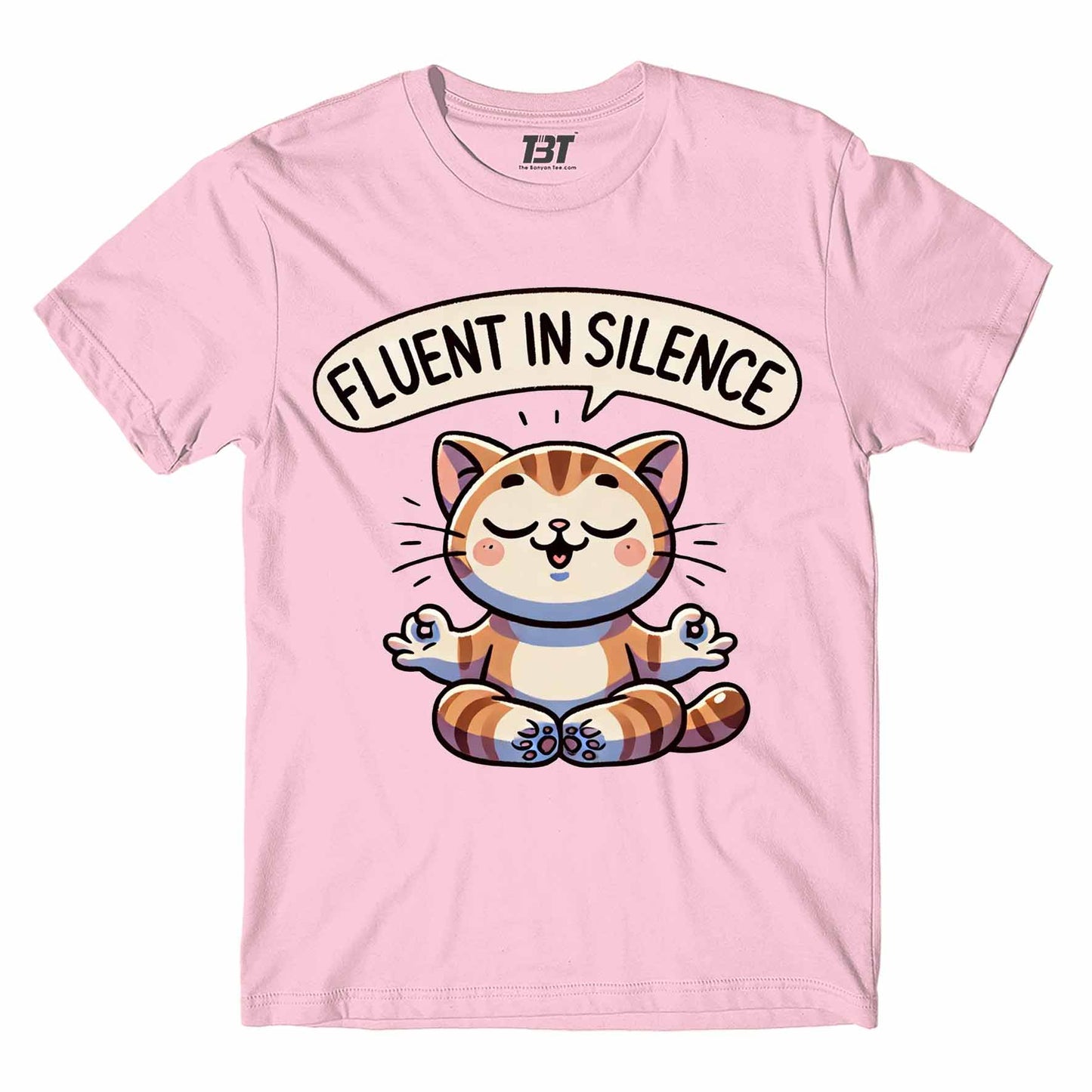 printed fluent in silence t-shirt printed graphic stylish buy online india the banyan tee tbt men women girls boys unisex baby pink