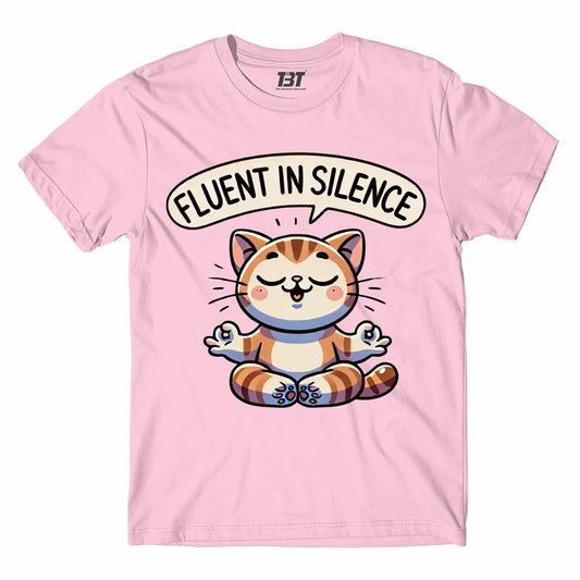printed fluent in silence t-shirt printed graphic stylish buy online india the banyan tee tbt men women girls boys unisex baby pink