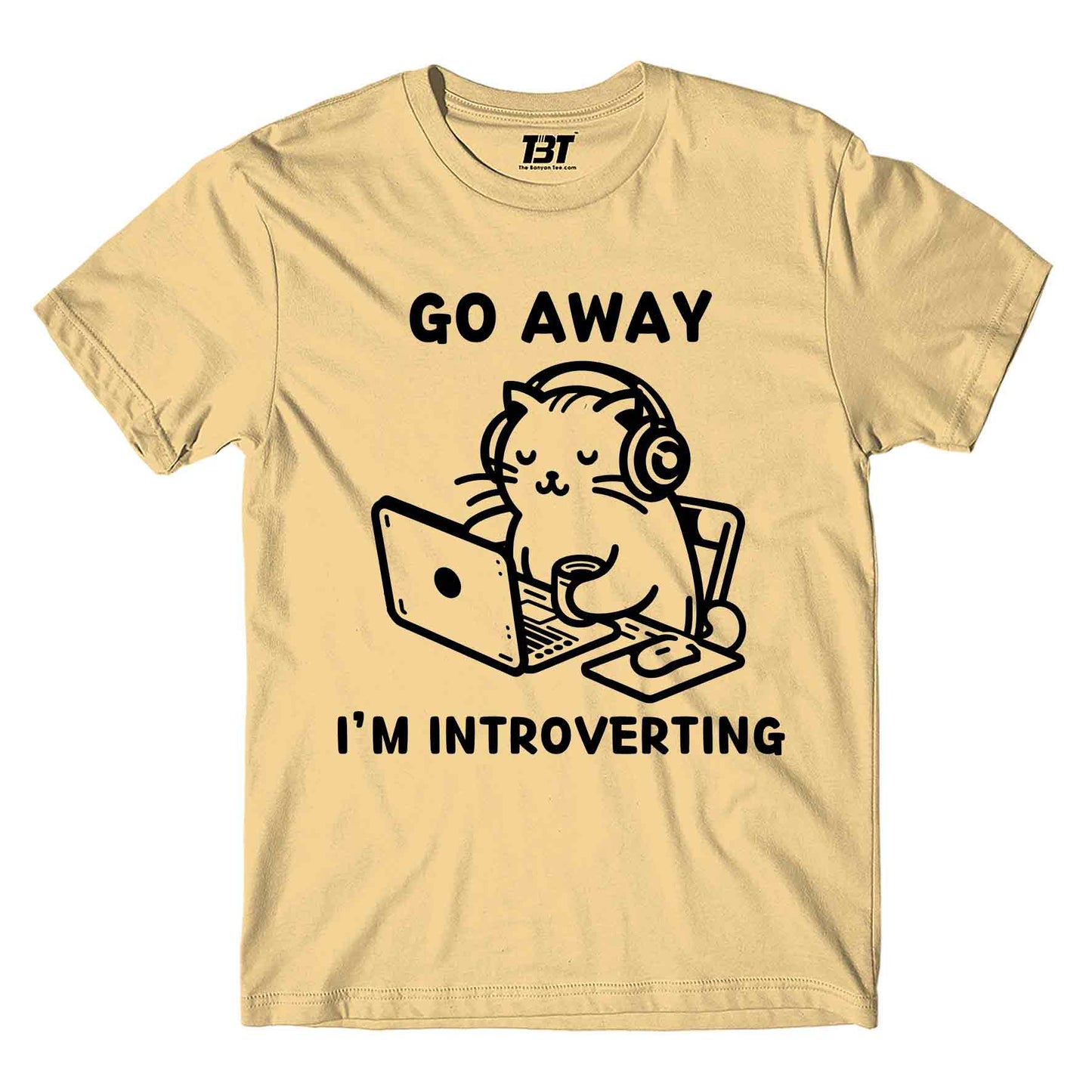 printed introverting t-shirt printed graphic stylish buy online india the banyan tee tbt men women girls boys unisex beige