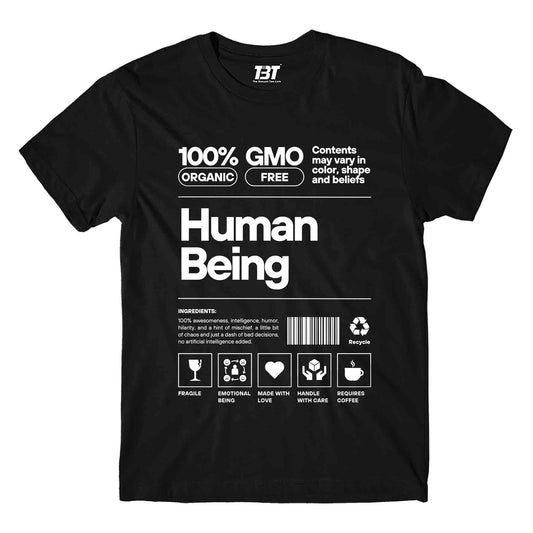 printed human being t-shirt printed graphic stylish buy online india the banyan tee tbt men women girls boys unisex black